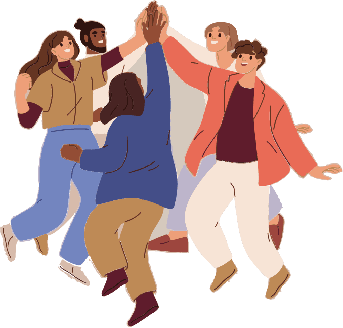 People practicing speaking English together